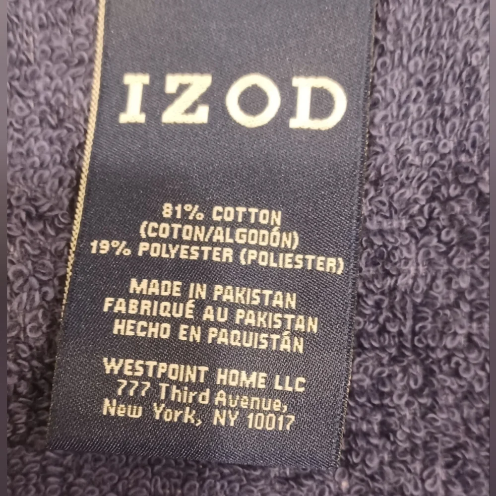 IZOD Navy Blue sport hand towel